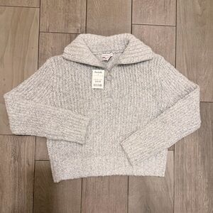 SINCERELY JULES Light Gray Cowl Neck Sweater